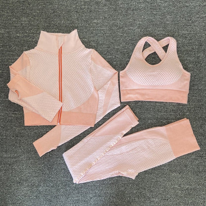 Women's Sport fitness suit Running yoga top+  Leggings women Seamless gym yoga bra