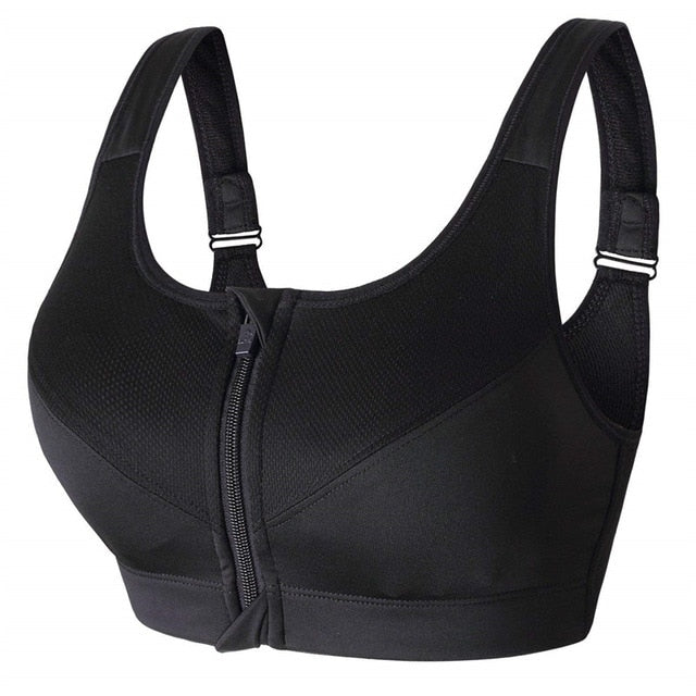 sports underwear women's shockproof vest fitness  thin section large size open zip sexy  bra
