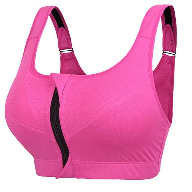 sports underwear women's shockproof vest fitness  thin section large size open zip sexy  bra
