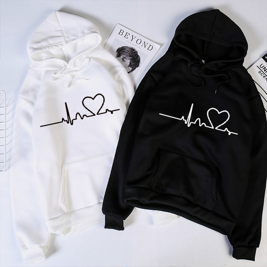 Women Hoodies Casual Harajuku Love Printed Hoodie Autumn Winter Female Hoodies Women Long Sleeve