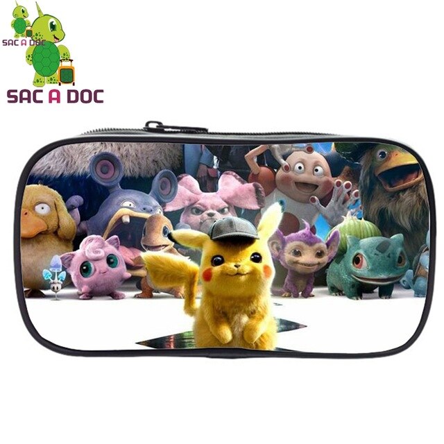 Pokemon Detective Pikachu USB Bagpack 16 Inch School Backpacks for Teens Boys Girls Backpack Pikachu BookBag Laptop Back Pack