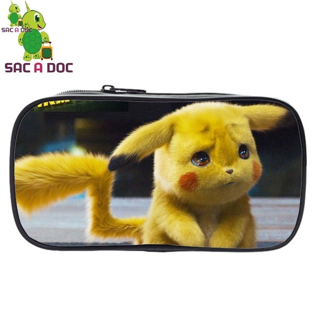 Pokemon Detective Pikachu USB Bagpack 16 Inch School Backpacks for Teens Boys Girls Backpack Pikachu BookBag Laptop Back Pack